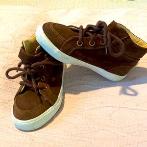 Janie and Jack high top leather shoes